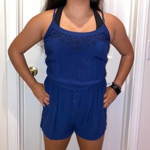 navy blue american eagle romper